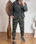 Veste velours milleraies kaki