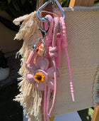 Fantaisie grigri fleur rose