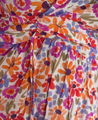 Robe courte fleurs multicolores