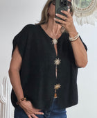 Gilet mohair noir