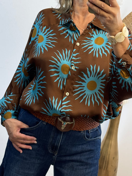 Chemise soleil marron