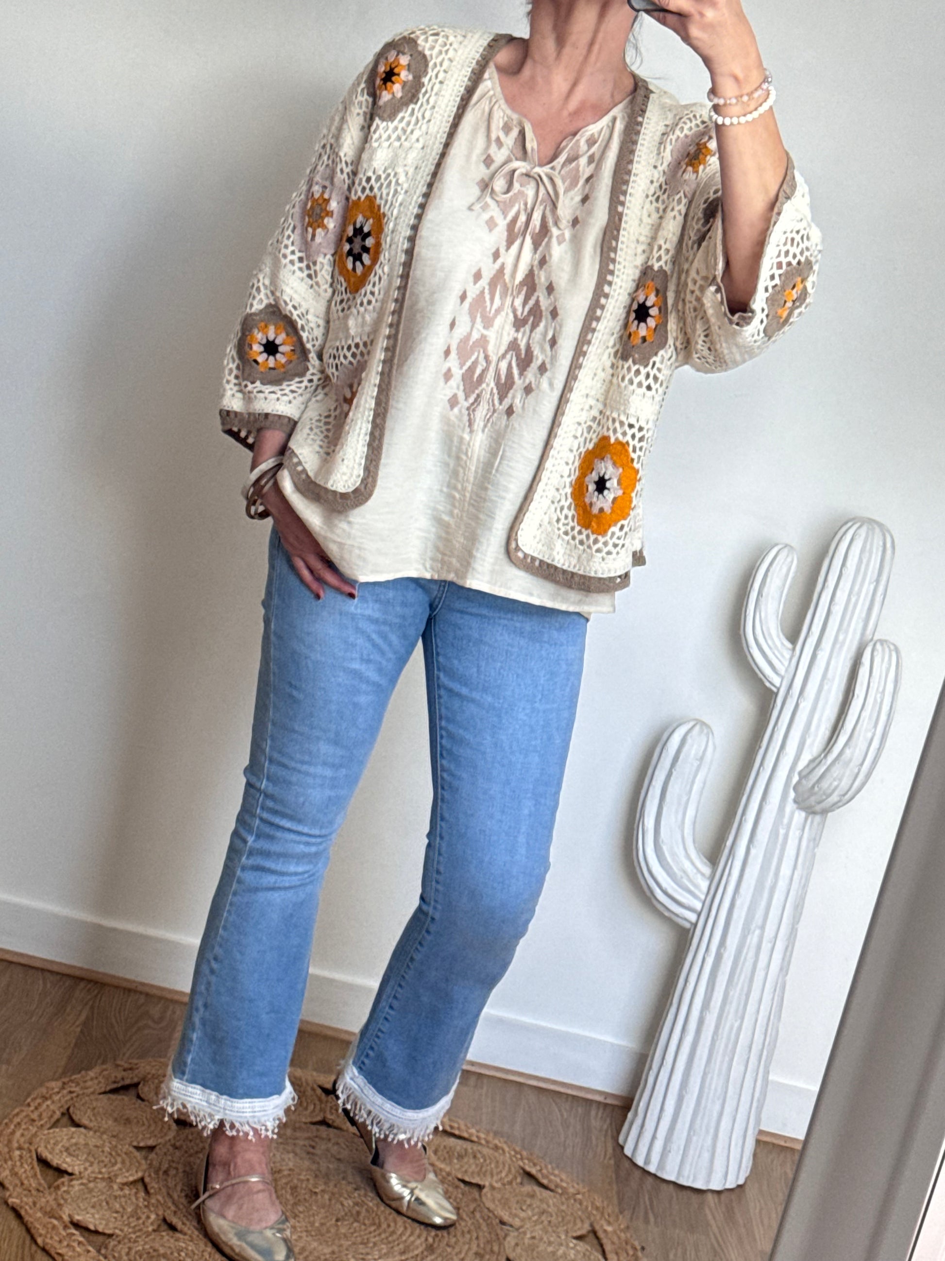 Gilet boheme crochet