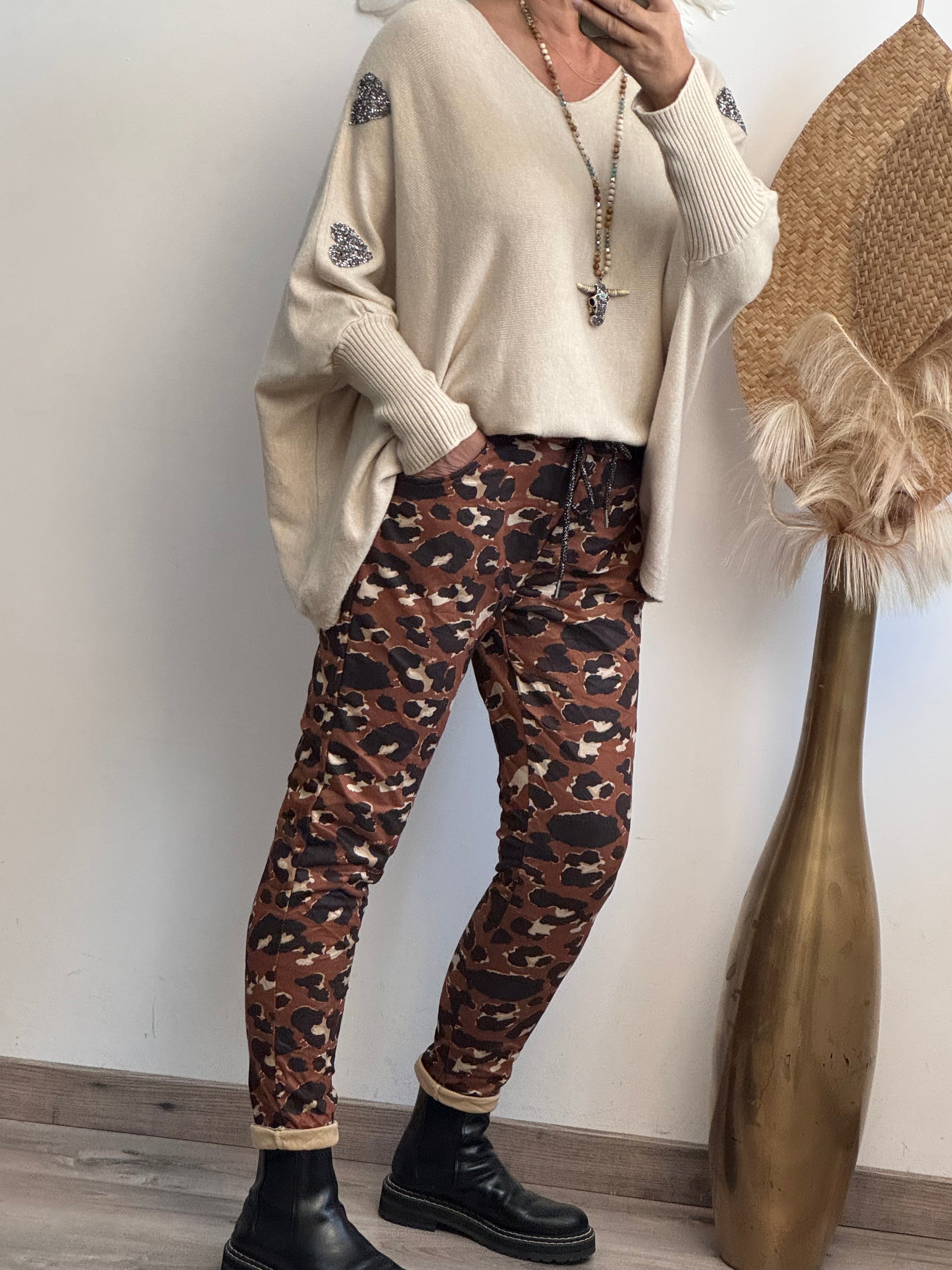 Pantalon suédine Léo