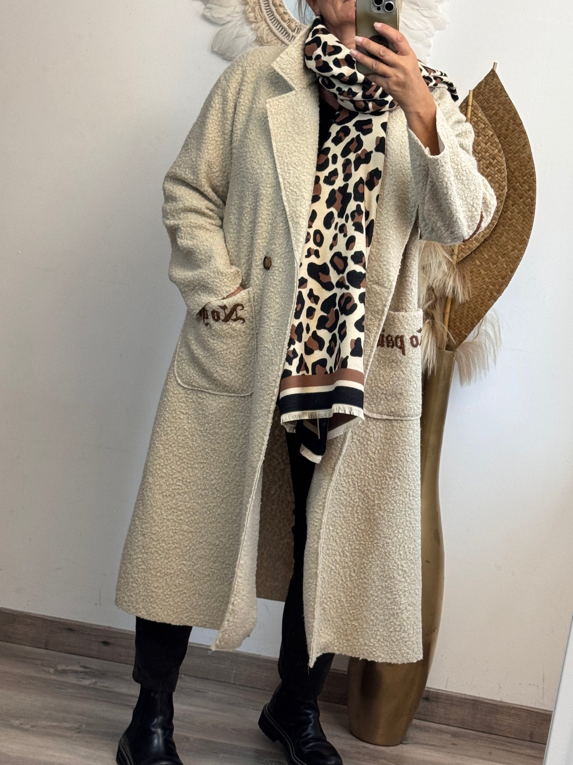 Manteau long beige