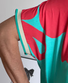 Robe florale turquoise /rouge TU 40/48