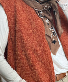 Veste sans manches terracotta