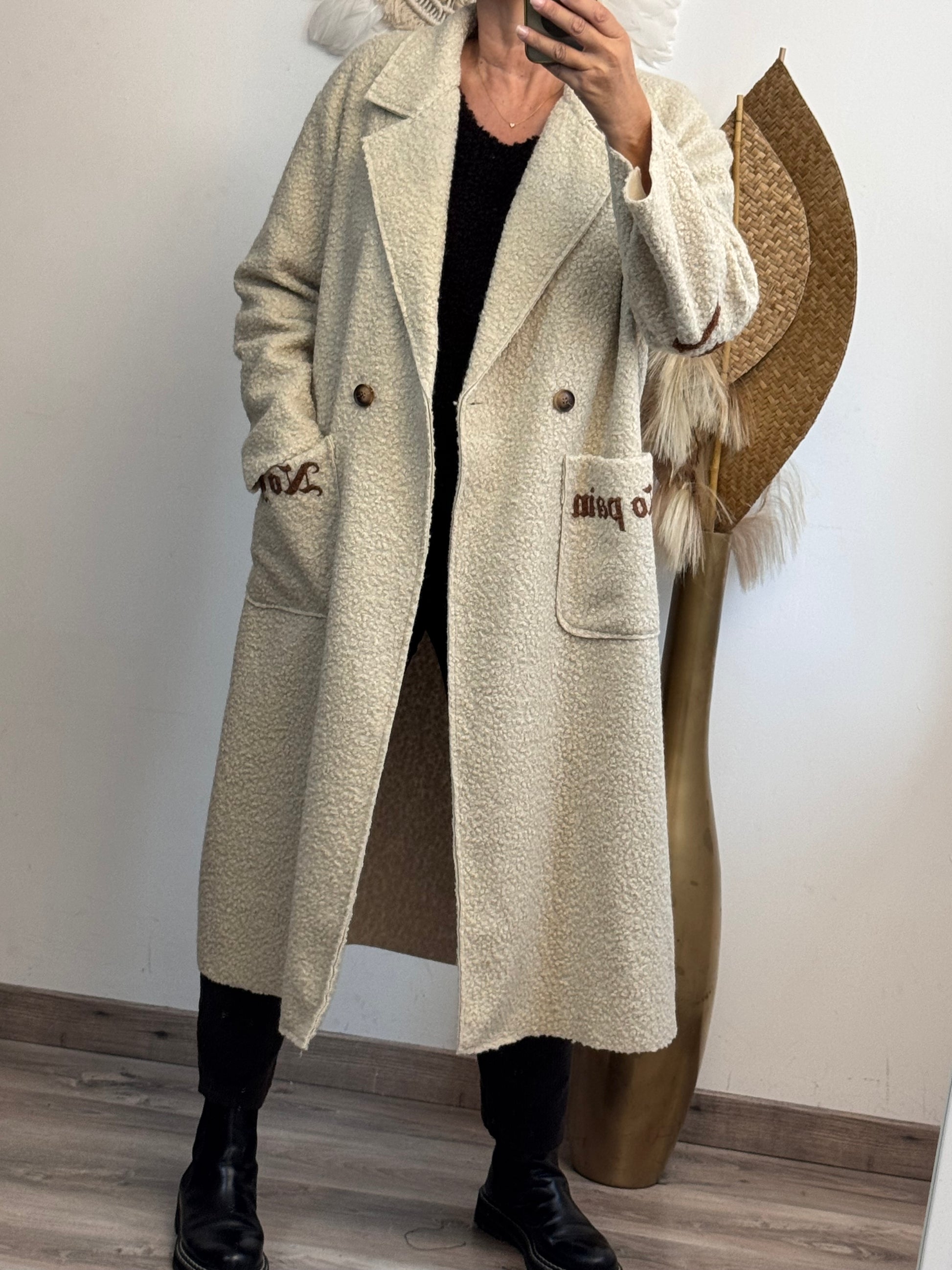 Manteau long beige