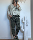 Pantalon confort camouflage kaki