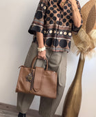 Sac camel Côme avec sa pochette et ses grigris
