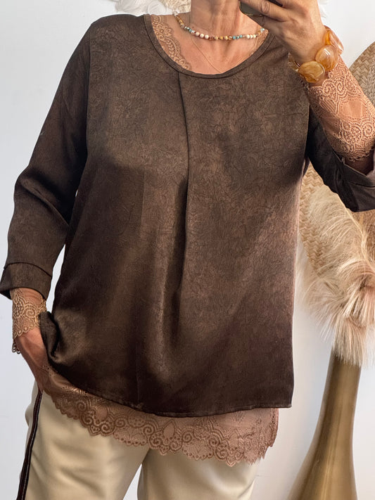 Blouse clémentine marron TU 38/44