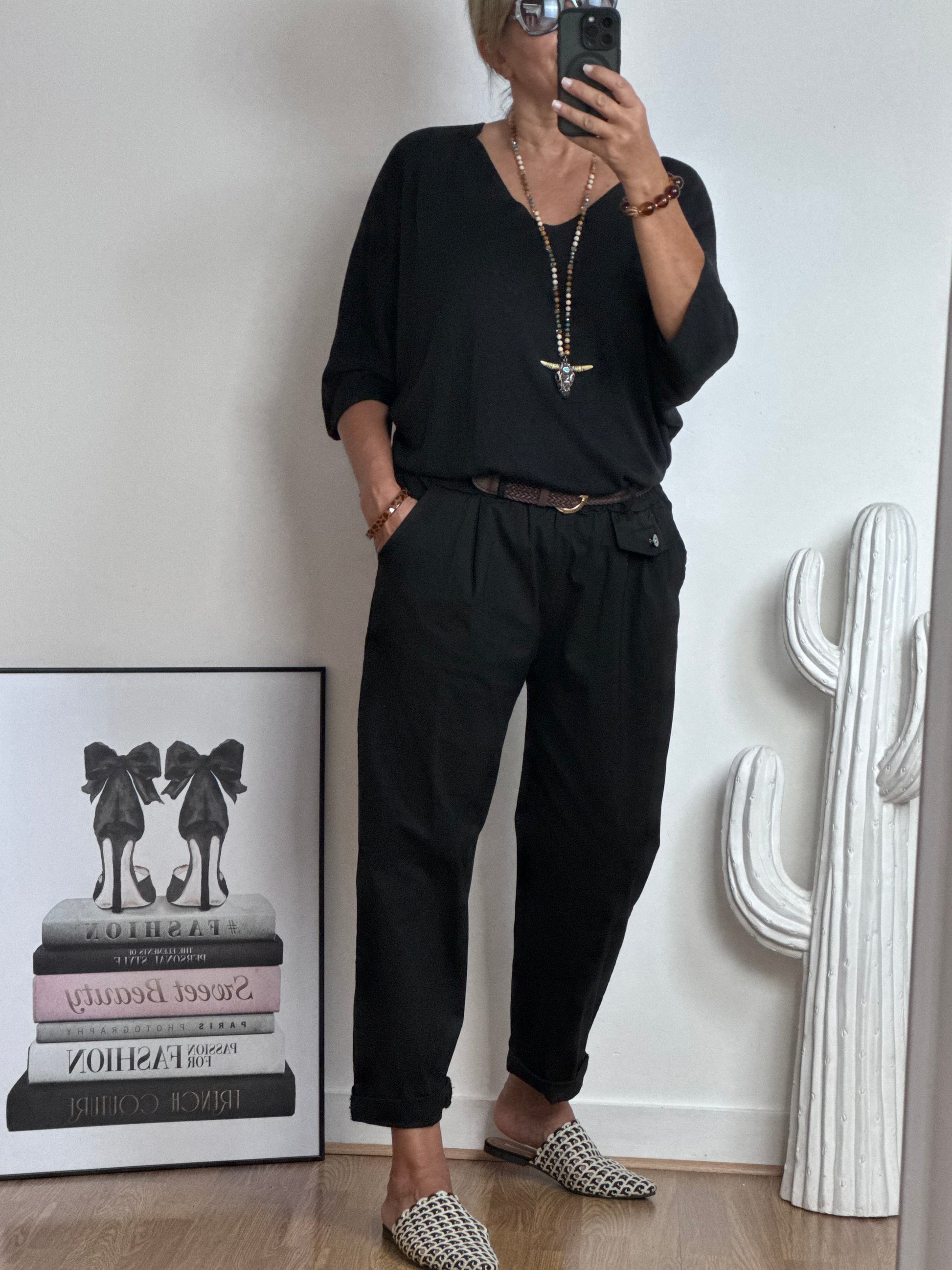 Pull en modal  noir TU 42/50