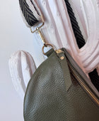 Sac banane cuir kaki +2 sangles