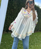Blouse bohème blanche