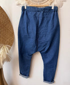 Pantalon saroual denim bleu Mickey