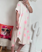 Robe gaze de coton beige