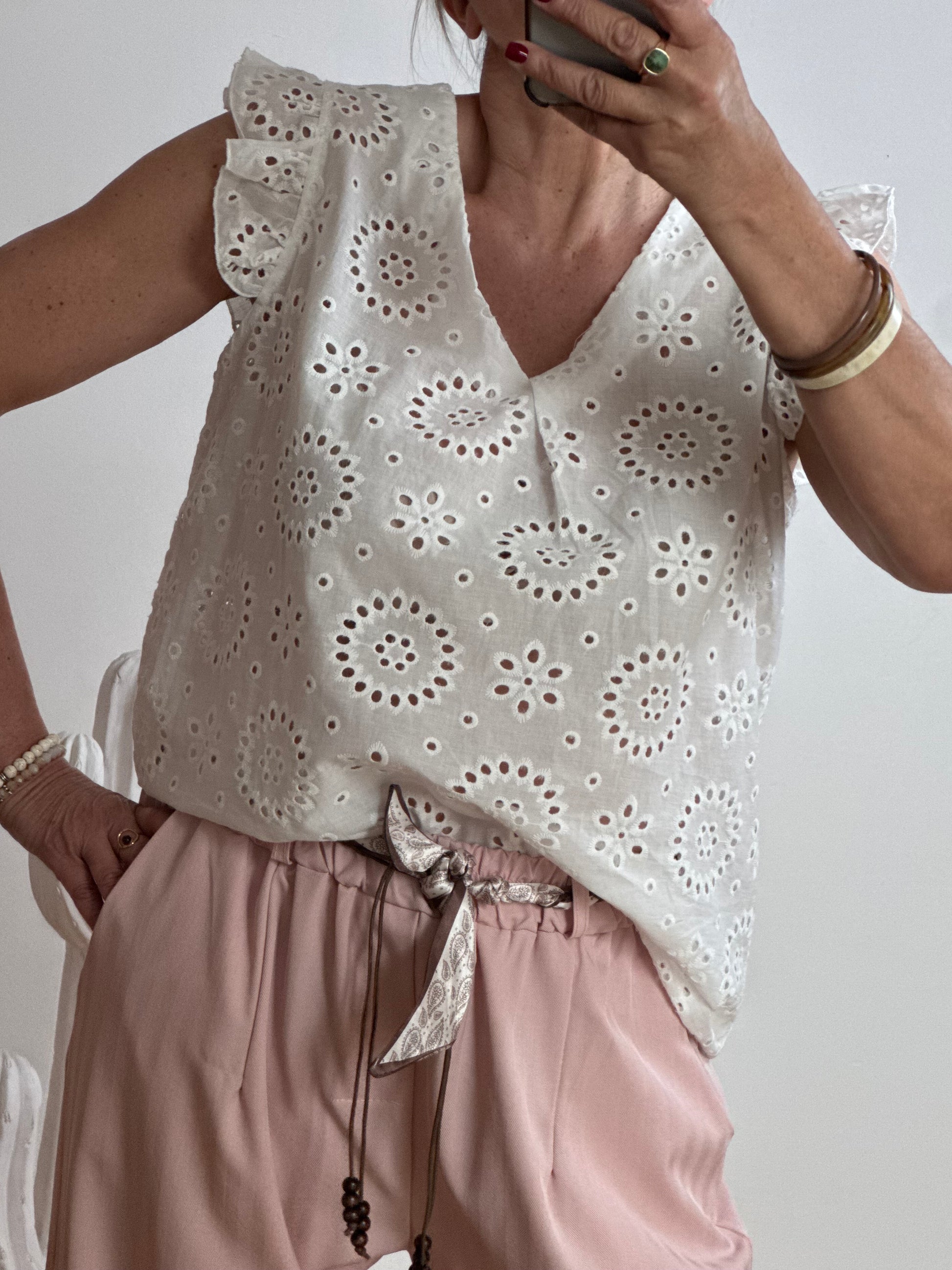 Blouse Louisette blanche TU 38/46