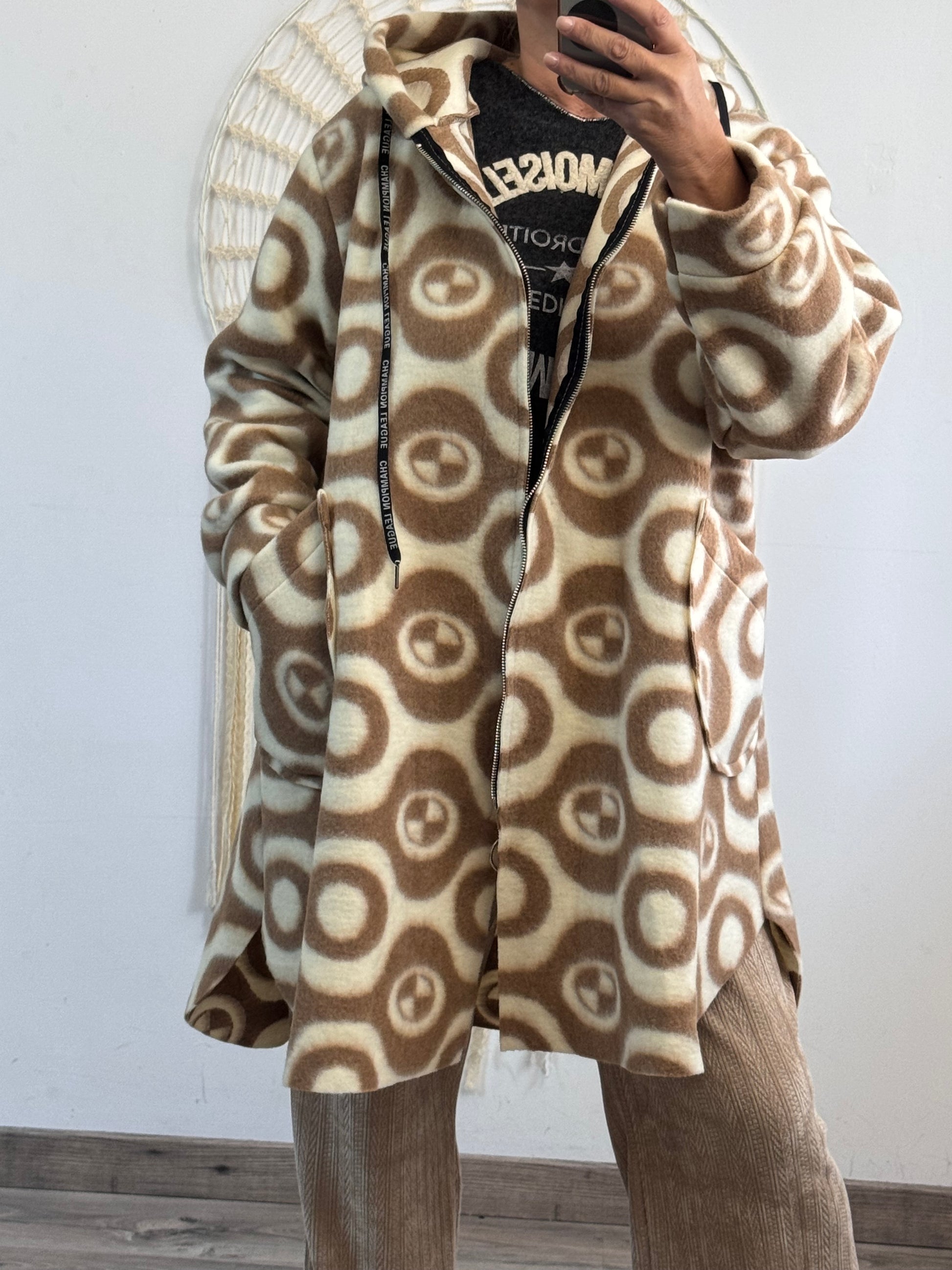 Manteau beige et crème TU 42/50