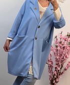 Veste longue Casuel bleue TU 46/52