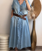 Robe longue bohème bleu TU 38/46