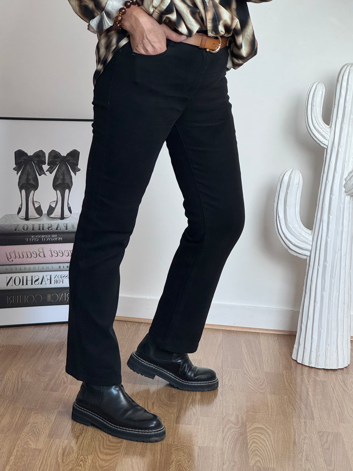 Jean Élégance droit noir