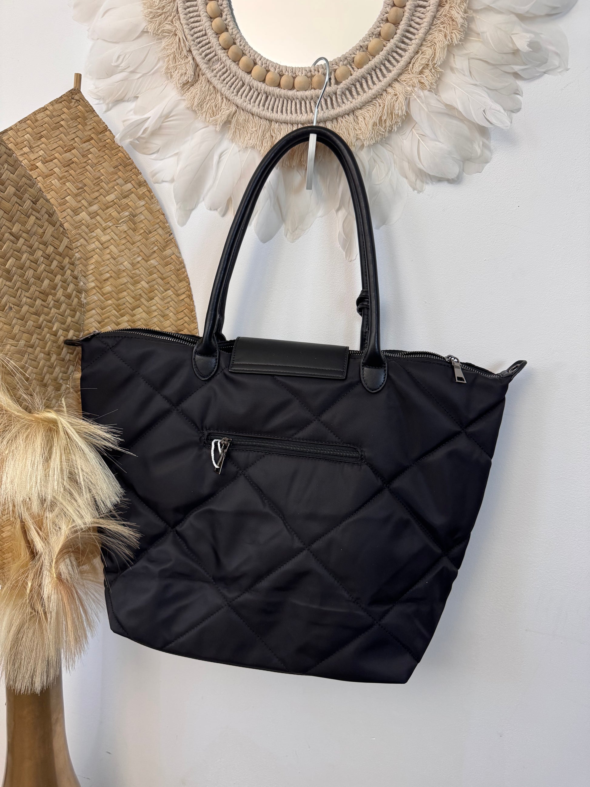 Sac noir matelassé