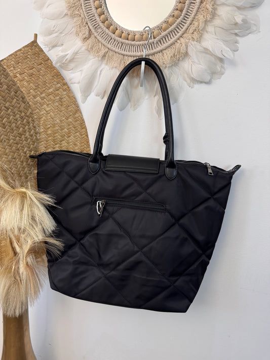 Sac noir matelassé