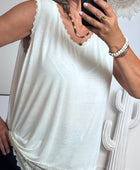 Top débardeur blanc jolie forme