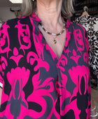 Robe arabesque noir fuchsia TU 40/48