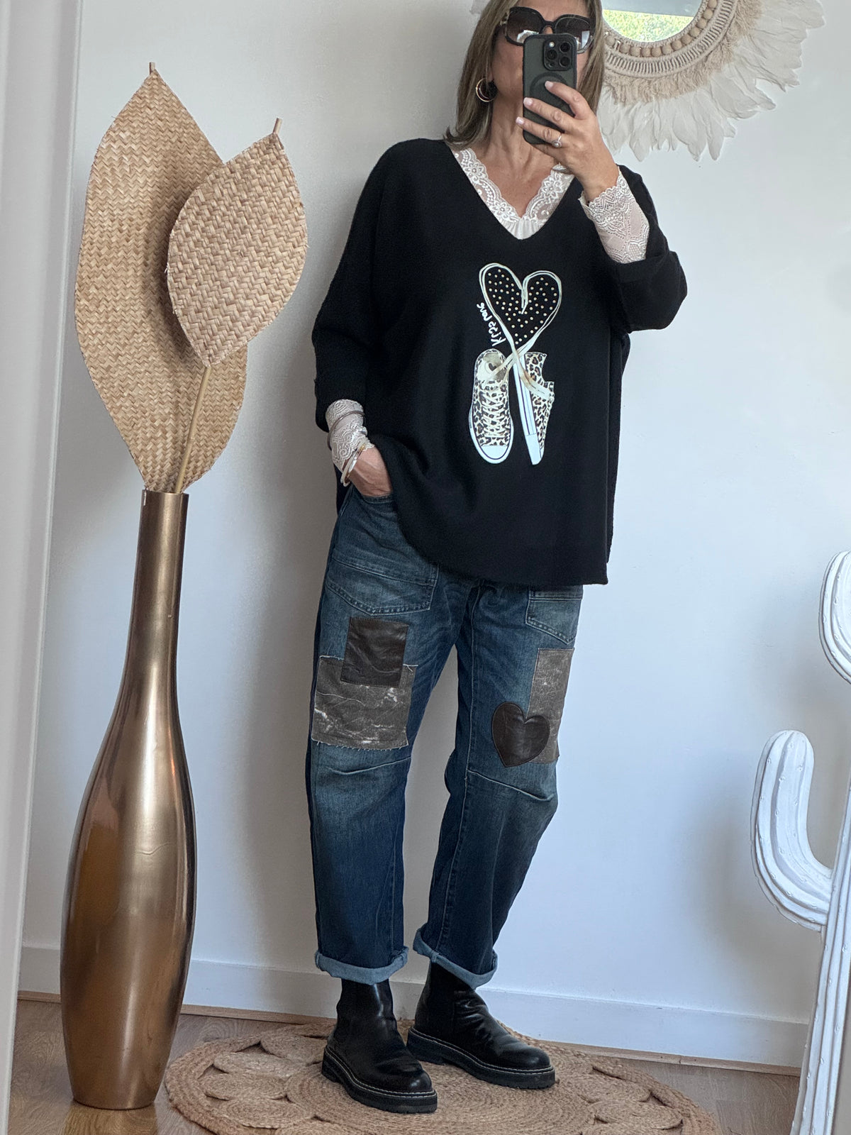 Pull kiss live noir Jolie forme