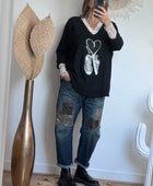 Pull kiss live noir Jolie forme
