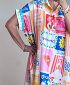 Robe chemise multicolore TU 38/48