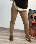 Pantalon velours côtelé camel taille du 38 au 46