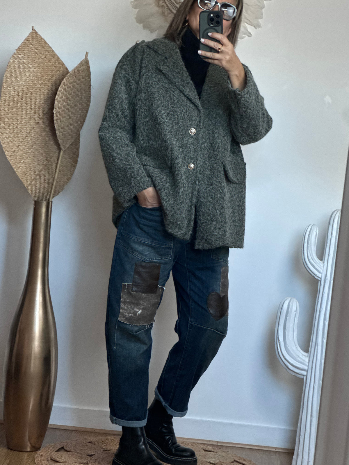 Veste moumoute kaki
