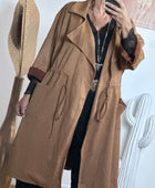 Manteau Arizona suédine camel