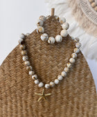 Collier étoile perles