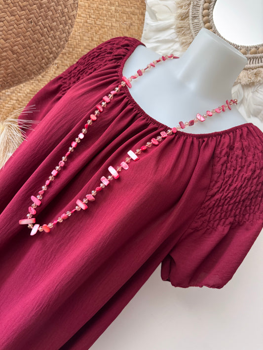Robe Clara bordeaux TU 42/48
