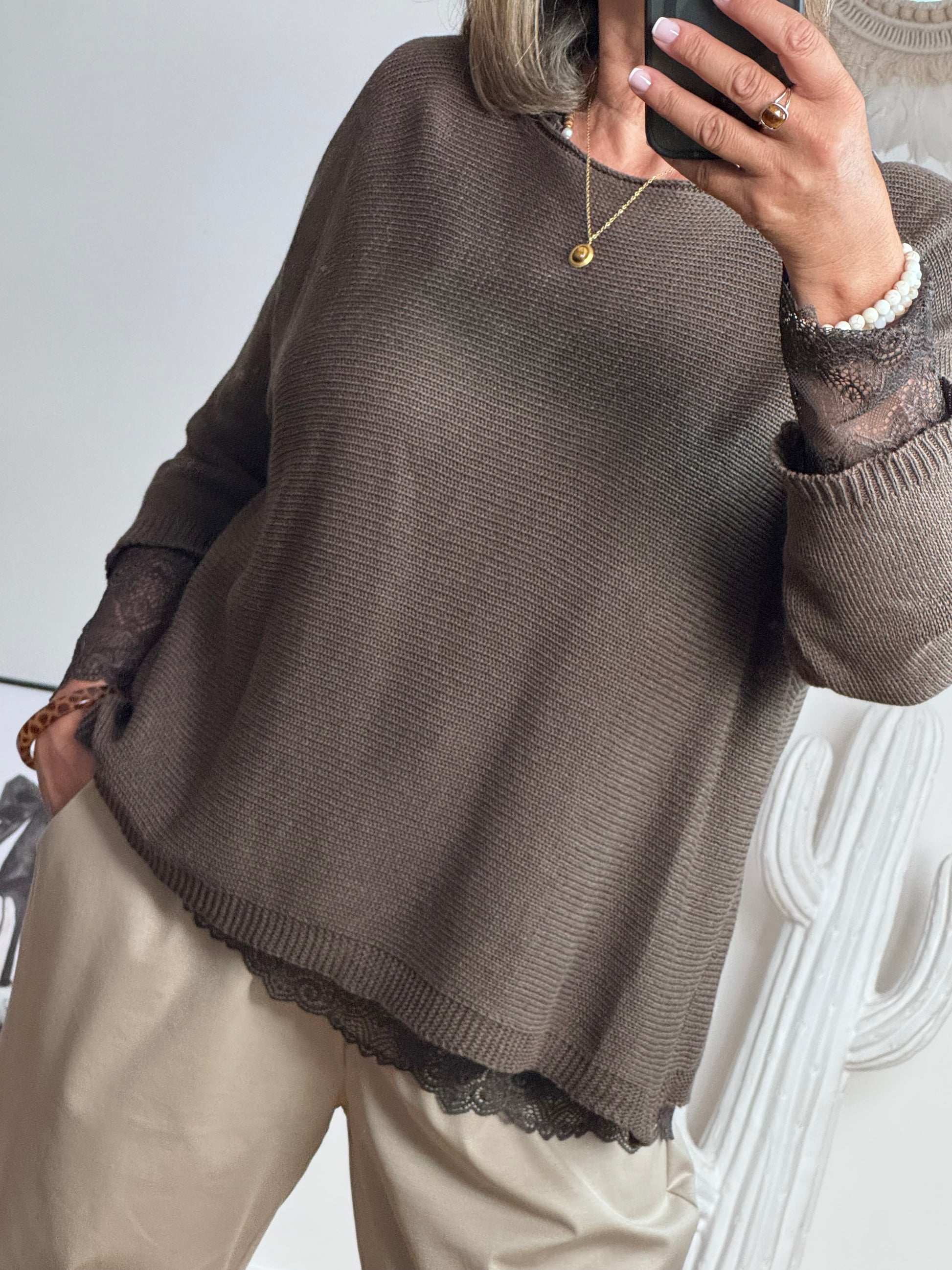 Pull Oscar marron