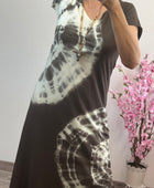 Robe teeshirt tie and dye marron