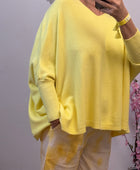 Pull oversize copine jaune TU 40/54
