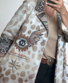 Veste longue bohème suédine