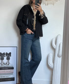 Jean flare denim bleu