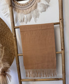 Écharpe cashmere camel