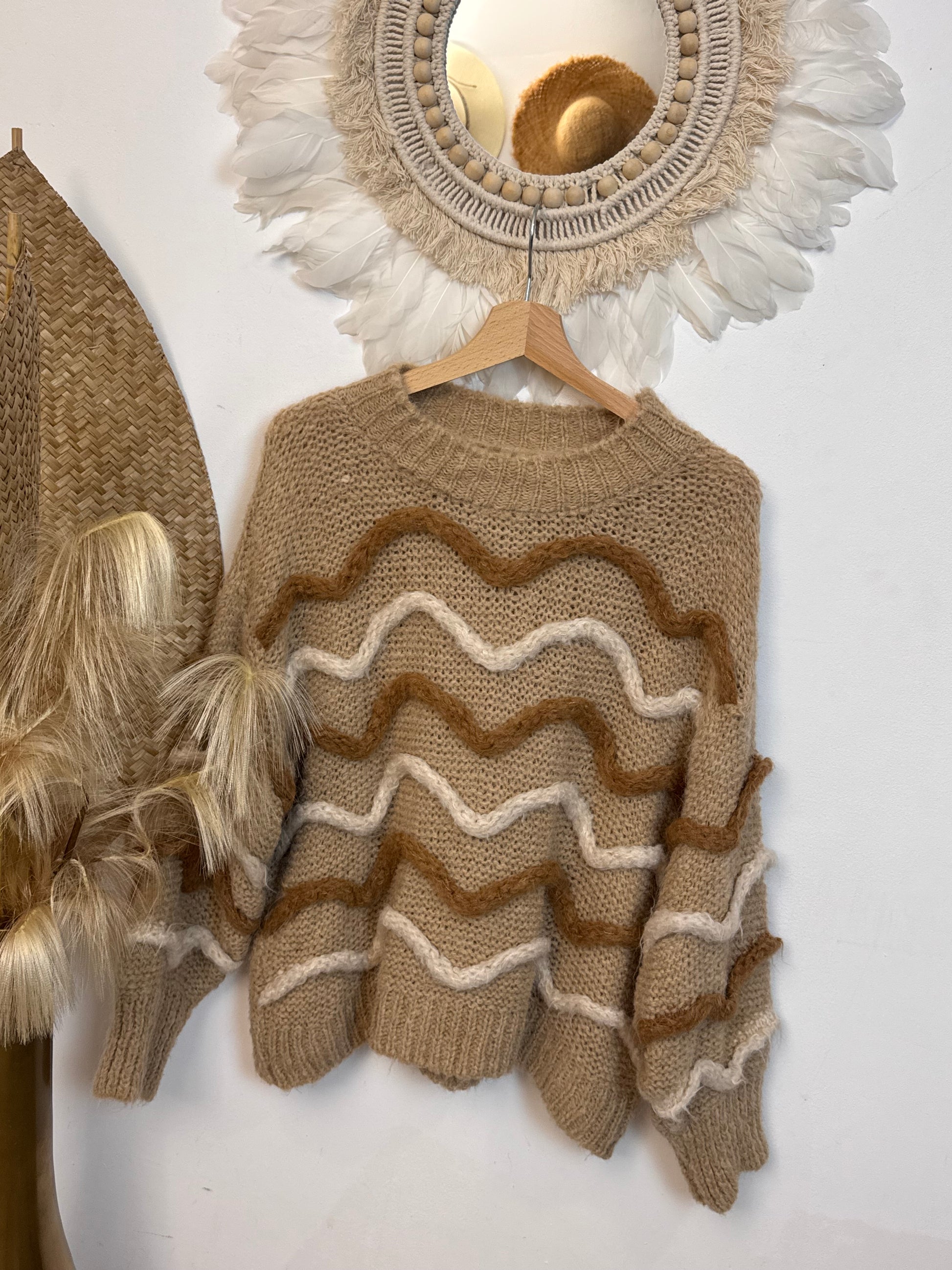 Pull d’hiver beige