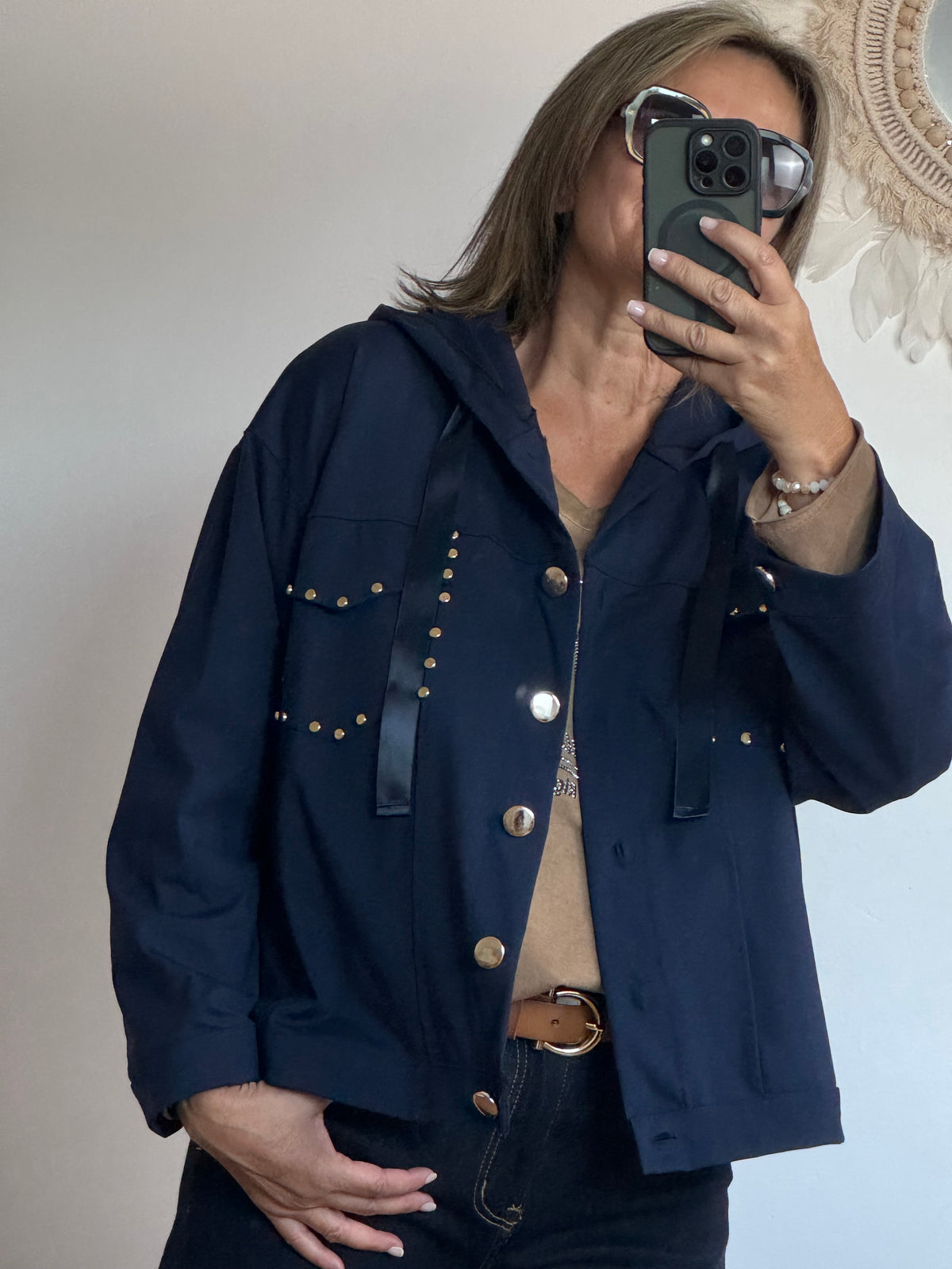 Veste casuel gold marine