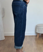 Jeans barrel bleu foncé