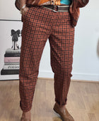 Pantalon vichy terracotta