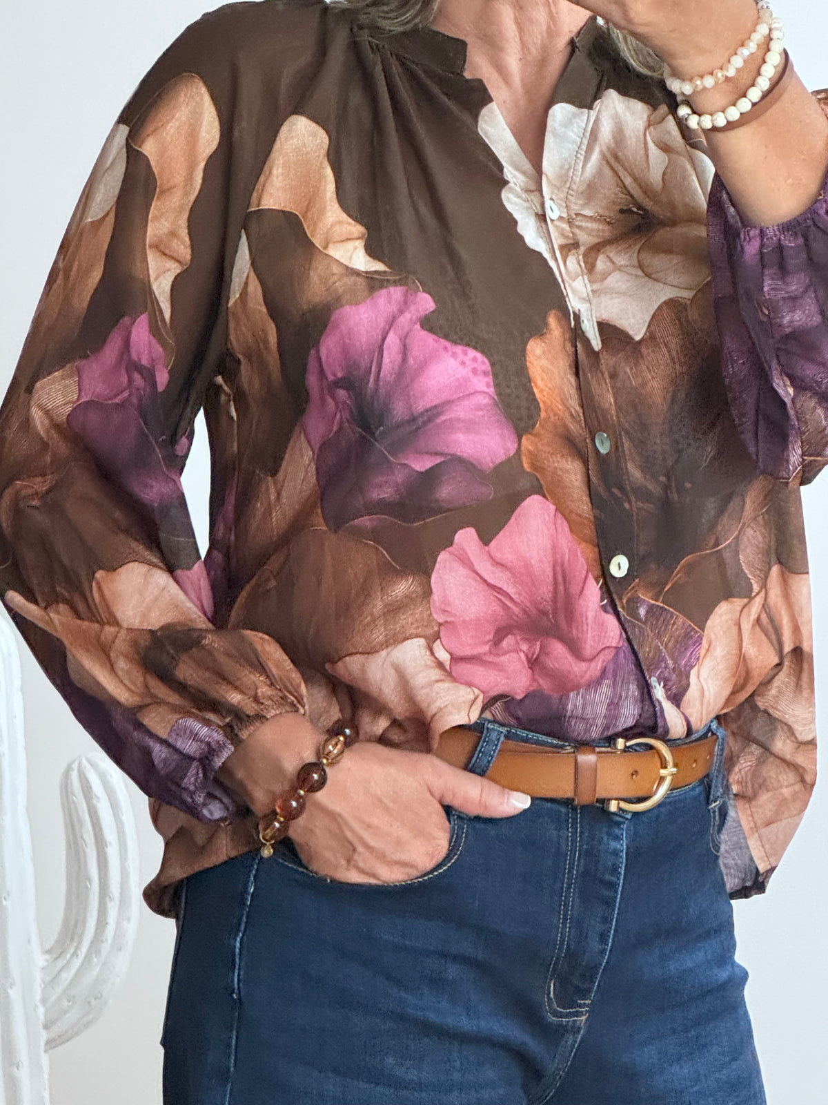 Blouse Lola marron