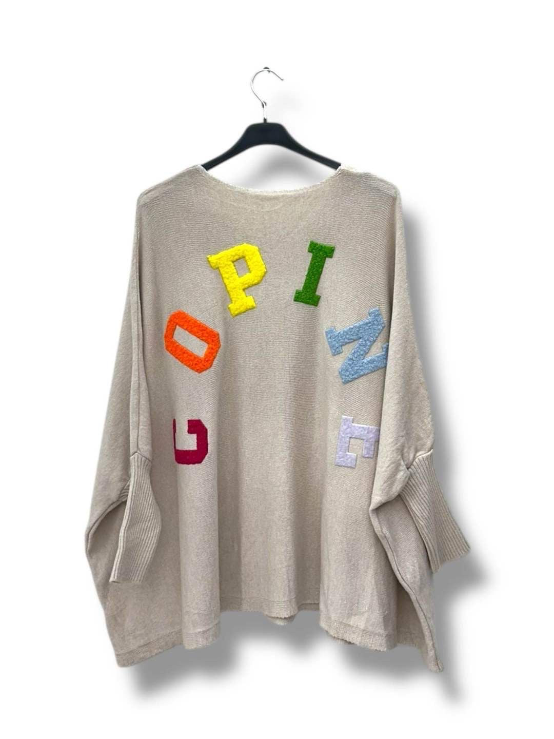 Pull oversize copine beige TU 40/54