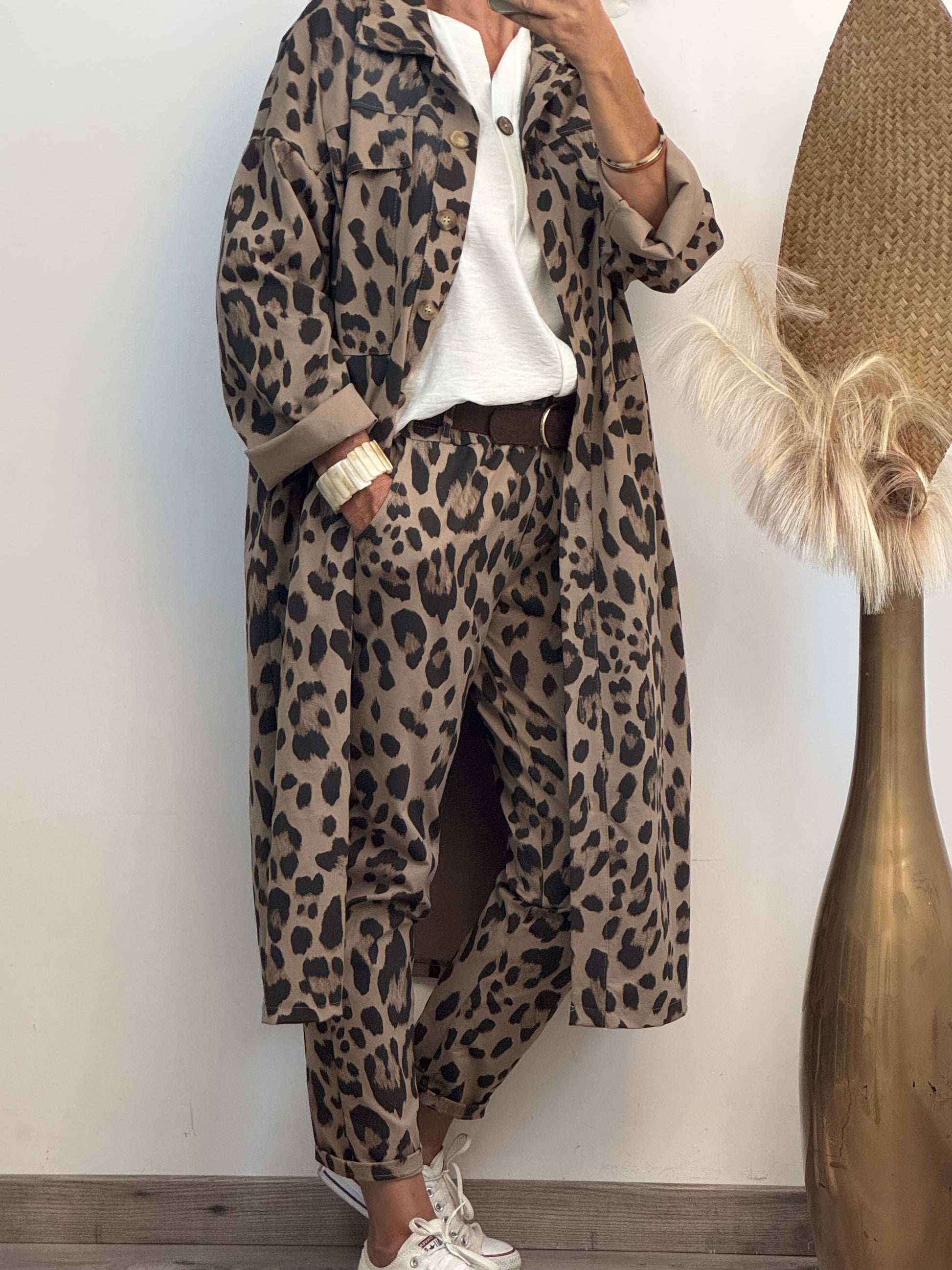 Pantalon Léo taupe