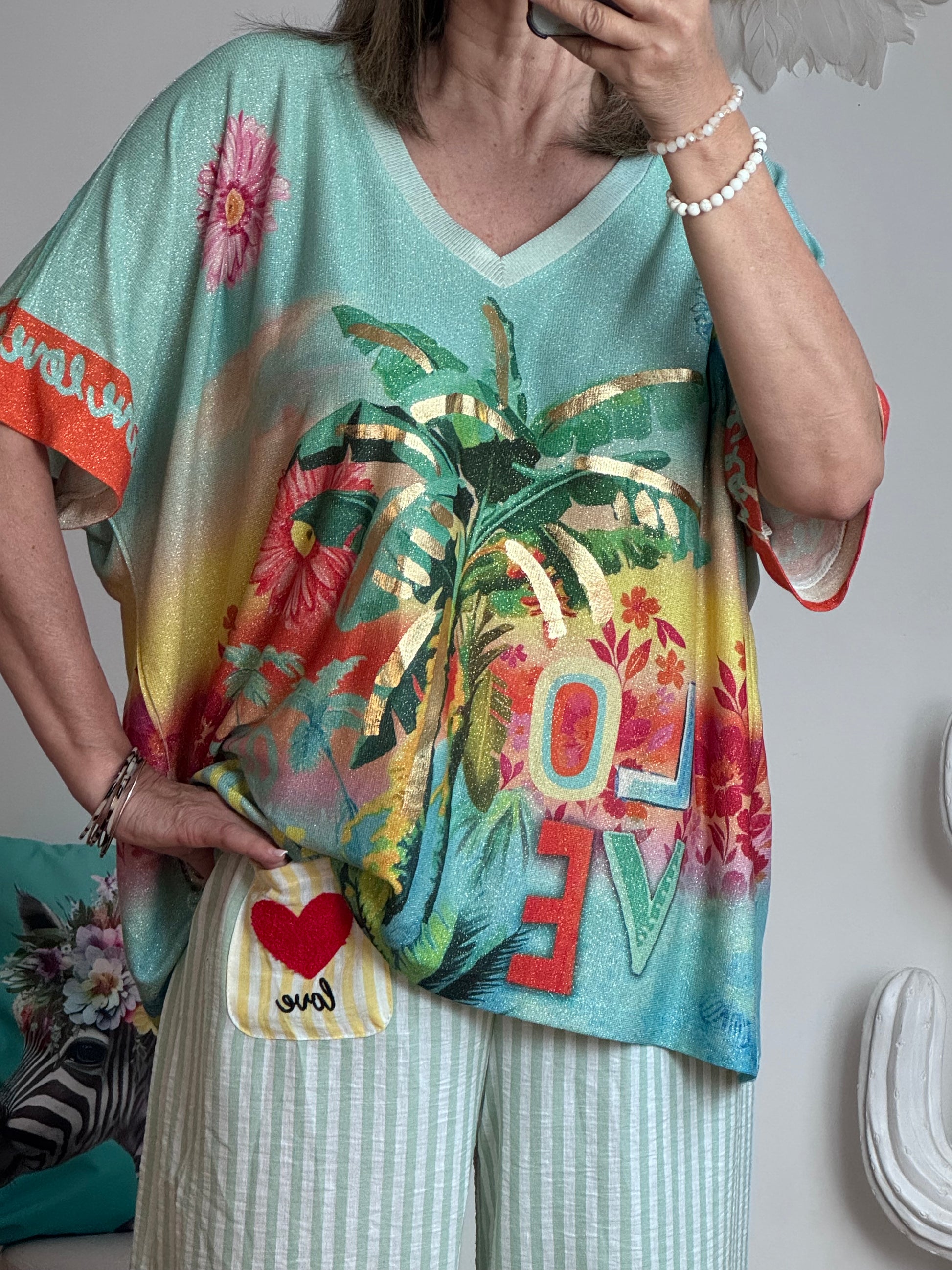 Haut oversize love